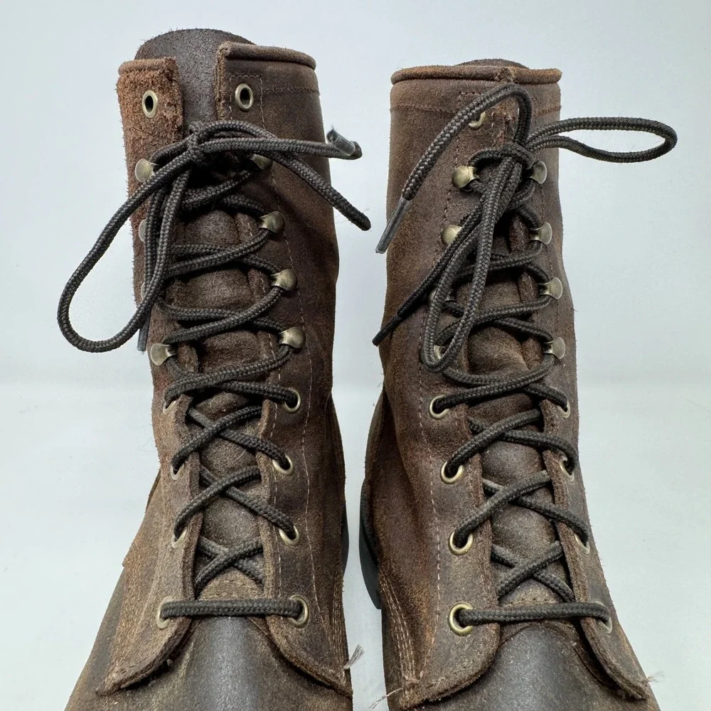 Justin Brown Leather Work‎ Boots Style 0472 Made In USA Men's Size 10.5 EE